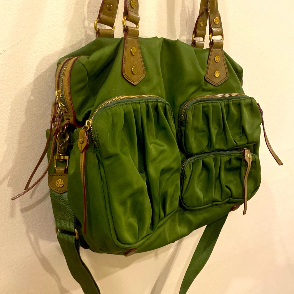 MZ Wallace Large Kate Bag in Kelley Green complete w/extra strap and coin purse.
